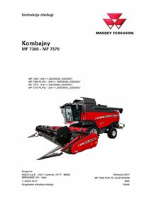 Manuel d'utilisation de la moissonneuse-batteuse Massey Ferguson 7360, 7370 pdf PL - Massey-Ferguson manuels - MF-LA327316108...