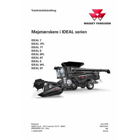 Massey Ferguson IDEAL 7, IDEAL 8, IDEAL 9 cosechadoras pdf manual de servicio de taller DA - Massey Ferguson manuales - MF-79...