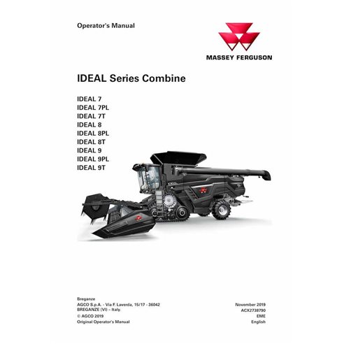 MF-ACX2738790-OM Massey Ferguson IDEAL 7, IDEAL 8, IDEAL 9 LRC combine pdf operator's manual