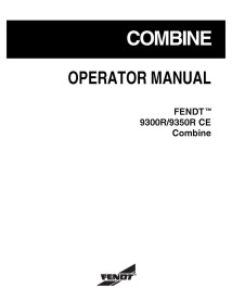 Fendt 9300 R, 9350 R combine harvester operator's manual - Fendt manuals - FENDT-700735941F