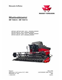 Massey Ferguson 7345S, 7347S moissonneuse-batteuse pdf manuel d'entretien d'atelier informatique - Massey-Ferguson manuels - ...