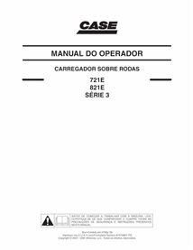 Case 721E, 821E Tier 3 wheel loader pdf operator's manual PT - Case manuals - CASE-87479867PG-OM-PT