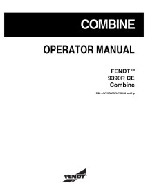 Fendt 9390 R combine harvester operator's manual - Fendt manuals - FENDT-700738841C