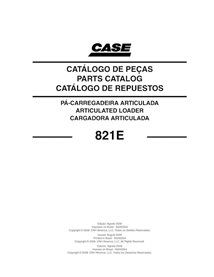 Catálogo de peças em pdf da carregadeira de rodas Case 821E - Case manuais - CASE-84243354-PC