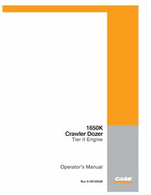 Manual do operador em pdf do trator de esteira Case 1650K Tier 2 - Case manuais - CASE-6-38100GB-EN