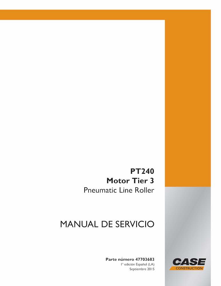 Manual De Serviço Em Pdf Do Rolo Case Pt240 Tier 3 Es 8720