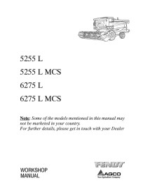 Manuel d'atelier moissonneuse-batteuse Fendt 5255 L, 6255 L, 6275 L - Fendt manuels - FENDT-LA327325010F