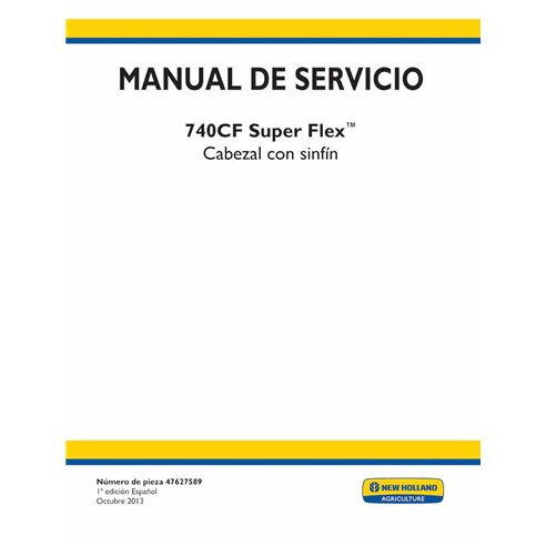 Manual de serviço em pdf da plataforma do sem-fim New Holland 740CF Super Flex ES - New Holland Agricultura manuais - NH-4762...