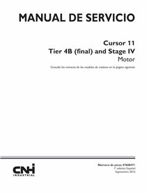 Manuel d'entretien pdf du moteur Case Cursor 11 Tier 4B ES - Case manuels - CNH-47608471-SM-ES