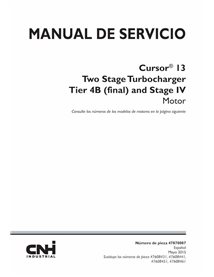 Case Cursor 13 Motor turbocompresor de dos etapas Tier 4B manual de servicio en pdf ES - Case manuales - CNH-47870007-SM-ES