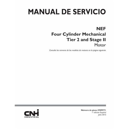 Manuel d'entretien pdf du moteur Case NEF Tier 2 ES - Case manuels - CNH-47899771-SM-ES