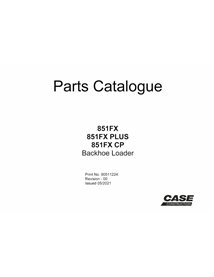 Catálogo de peças em pdf da retroescavadeira Case 851FX, 851FX Plus, 851FX CP - Case manuais - CASE-90511224-PC-EN