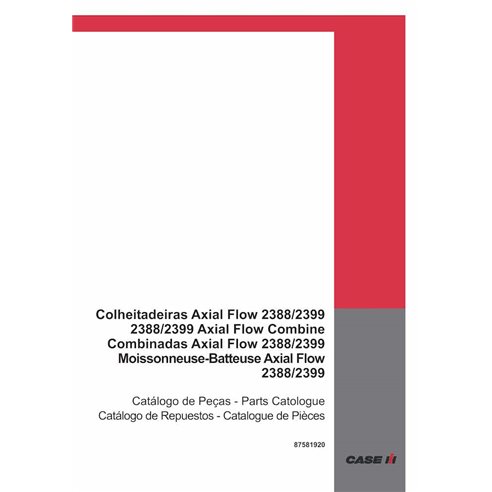 Case 2388, 2399 combine pdf parts catalog - Case IH manuals - CASE-87581920-PC-EN