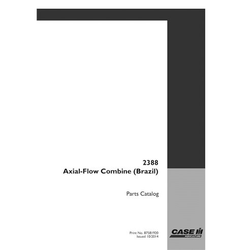 Case 2388 combine pdf parts catalog - Case IH manuals - CASE-87581920-2014-PC