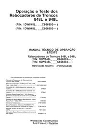 Cargador compacto John Deere 848L, 948L pdf manual técnico de operación y prueba PT - John Deere manuales - JD-TM13139x54-PT