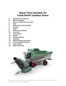 Fendt 9470 combine harvester repair time schedule - Fendt manuals - FENDT-D3152900M2