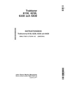 Manuel de l'opérateur pdf pour tracteur John Deere 6130, 6230, 6330, 6430 SV - John Deere manuels - JD-OMAL179674-SV