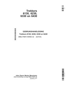 John Deere 6130, 6230, 6330, 6430 tractor pdf manual del operador NL - John Deere manuales - JD-OMAL179679-NL