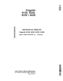 JD-OMAL179686-PL Manuel d'utilisation du tracteur John Deere 6130, 6230, 6330, 6430 PL (OMAL179686)