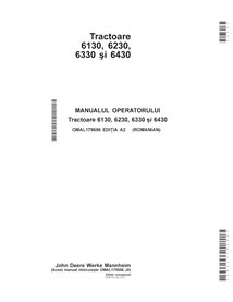 Manuel de l'opérateur pdf pour tracteur John Deere 6130, 6230, 6330, 6430 RO - John Deere manuels - JD-OMAL179696-RO