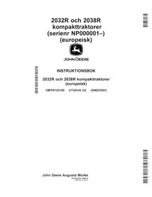 JD-OMTR123159-SV Manual del operador del tractor compacto John Deere 2032R, 2038R SV (OMTR123159)