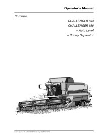 Manual do operador da colheitadeira Challenger 654, 658 - Challenger manuais - CHAL-D3160100M10