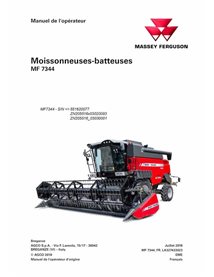 Manuel d'utilisation de la moissonneuse-batteuse Massey Ferguson 7344 pdf FR - Massey-Ferguson manuels - MF-327433023-OM-FR