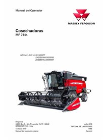 Manuel d'utilisation de la moissonneuse-batteuse Massey Ferguson 7344 pdf ES - Massey-Ferguson manuels - MF-327433033-OM-ES