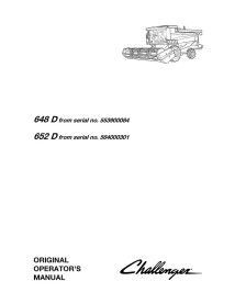 Manual del operador de la cosechadora Challenger 648 D, 652 D - Challenger manuales - CHAl-LA327318013