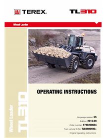 Manuel de l'opérateur pdf de la chargeuse sur pneus Terex TL310 - Terex manuels - TEREX-5780200604-OM-EN