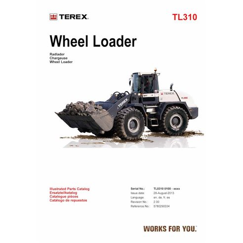Catálogo de peças em pdf da carregadeira de rodas Terex TL310 - Terex manuais - TEREX-5780290034-PC