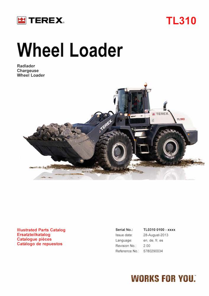 Terex TL310 wheel loader pdf parts catalog