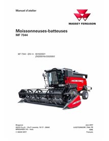 Massey Ferguson 7344 moissonneuse-batteuse pdf manuel d'entretien d'atelier FR - Massey-Ferguson manuels - MF-327326022M-WSM-FR