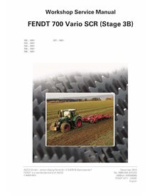 Manuel d'entretien d'atelier pdf pour tracteur Fendt 714, 716, 718, 720, 722, 724 Stage 3B - Fendt manuels - FENDT-X990005070...