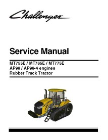 Manuel d'entretien du tracteur Challenger MT755E, MT765E, MT775E - Challenger manuels - CHAl-79036614A