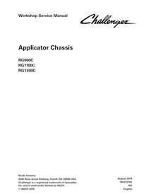 Manual de serviço da oficina em pdf do chassi do aplicador Challenger RG900C, RG1100C, RG1300C - Challenger manuais - CHAL-79...