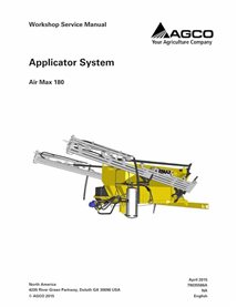 Manual de serviço da oficina em pdf do sistema de aplicação Challenger AGCO Air Max 180 - Challenger manuais - CHAL-79035586A...