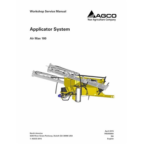 CHAL-79035586A-WSM Manual de serviço da oficina em pdf do sistema de aplicação Challenger AGCO Air Max 180