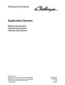 Manual de serviço da oficina em pdf do sistema de cultivo em linha Challenger RG900C, RG1100C, RG1300C - Challenger manuais -...