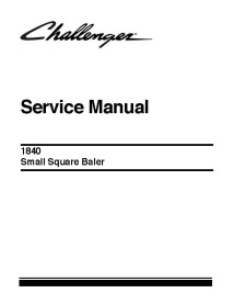 Challenger 1840 baler service manual - Challenger manuals - CHAL-79036208A