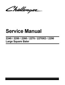 Challenger 2240, 2250, 2260, 2270, 2270XD, 2290 manual de servicio de la empacadora - Challenger manuales