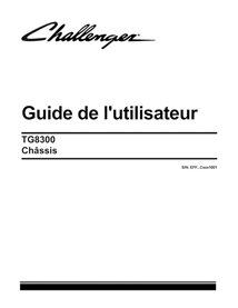 Chasis de flotación Challenger TG8300 manual del operador en pdf - Challenger manuales - CHAL-549688D1E-OM-FR