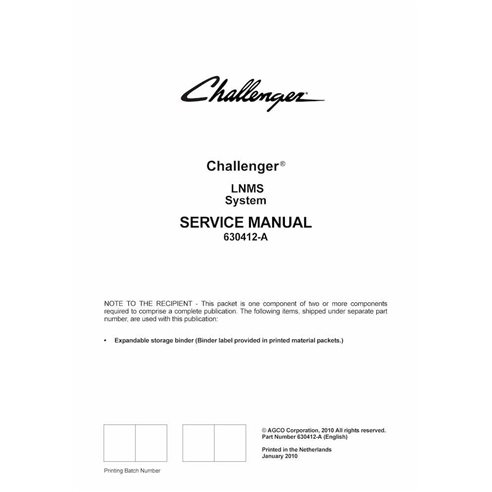 CHAL-630412-A-SM Manual de serviço em pdf do sistema de aplicação Challenger TG2244, TG3244, TG8333, TG9205