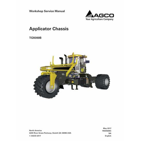 AGCO-79035609C-WSM Manual de serviço da oficina em pdf do chassi de flutuação Challenger TG9300B