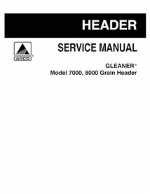 Gleaner Model 7000, 8000 Grain header pdf service manual  - Gleaner manuals - GLN-79022920A-SM-EN