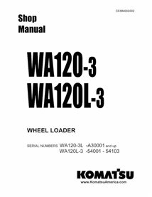 Manuel d'atelier pdf de la chargeuse sur pneus Komatsu WA120-3, WA120L-3 - Komatsu manuels - KOMATSU-CEBD002002