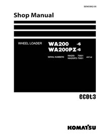 Komatsu WA200-6, WA200PZ-6 wheel loader pdf shop manual  - Komatsu manuals - KOMATSU-SEN03862-05