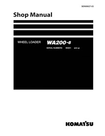 Manual de loja em pdf da carregadeira de rodas Komatsu WA200-8 - Komatsu manuais - KOMATSU-SEN06627-03