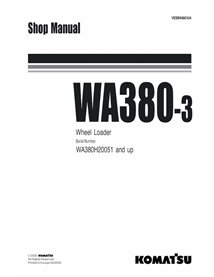 Manual de loja em pdf da carregadeira de rodas Komatsu WA380-3