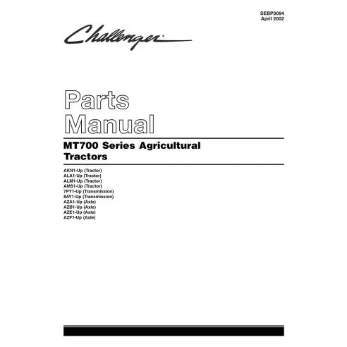 Challenger MT 700 series tractor parts manual - Challenger manuals - CHAL-SEBP3064